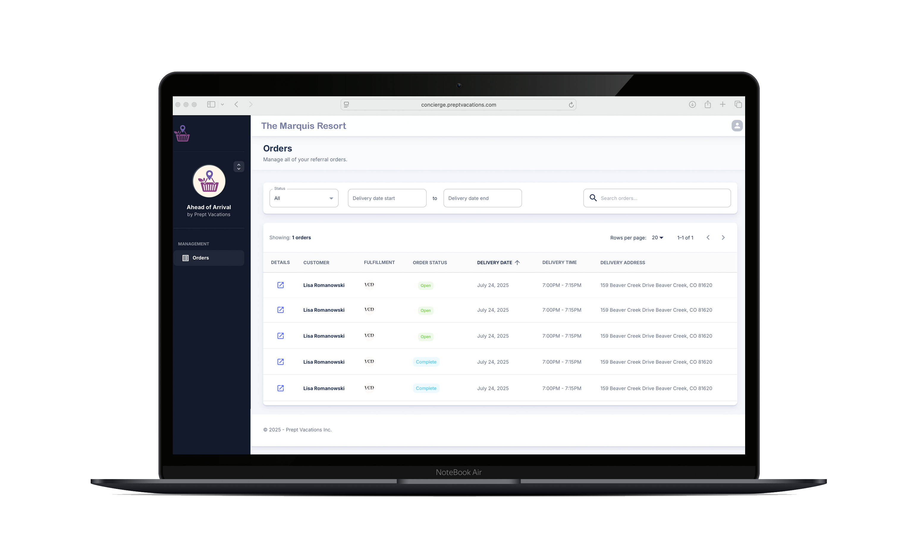 DRAFT Concierge Console Screenshot.png