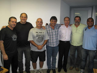 Posse da Câmara de Futebol do CREF/RS. Presidente e diretores da Câmara.
