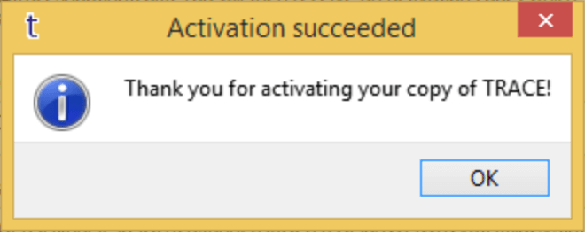 TRACE Activation Successful!