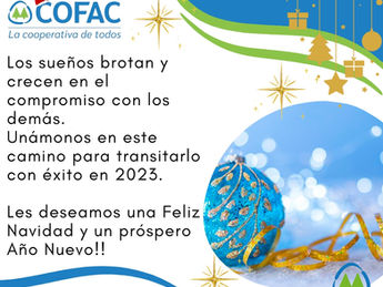 Les deseamos una Feliz navidad y próspero Año nuevo 