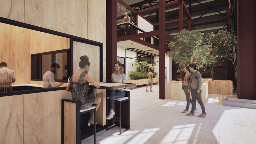pop-up stores and community garden