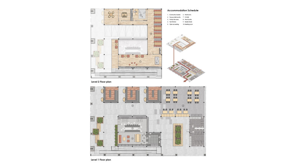 Rendered floorplans