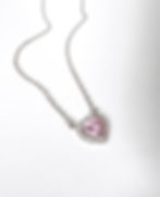 Thumbnail: Silver necklace "Pink heart"