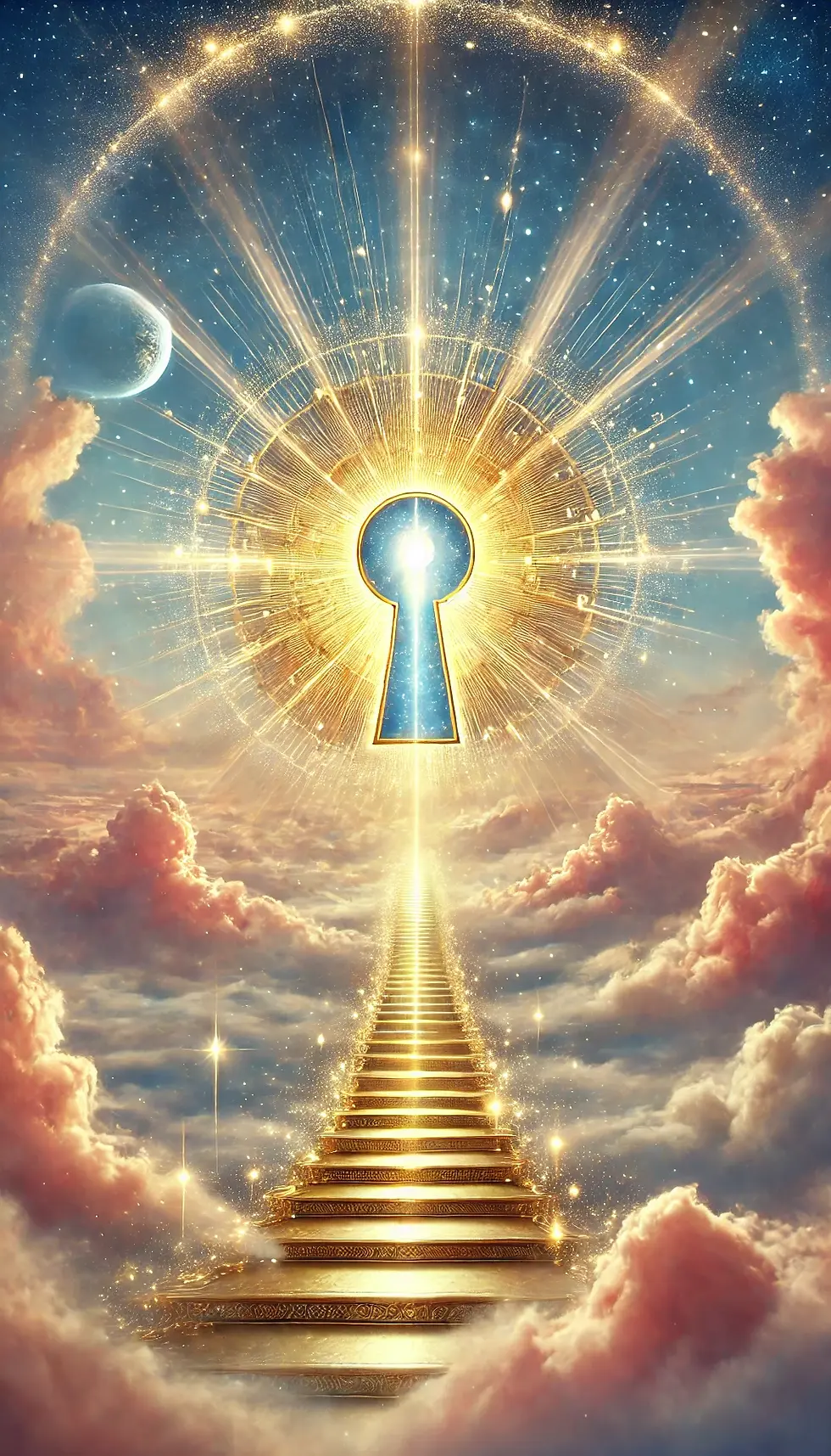 DALL·E 2025-07-29 07.57.22 - A mystical, magical scene featuring a large golden keyhole in