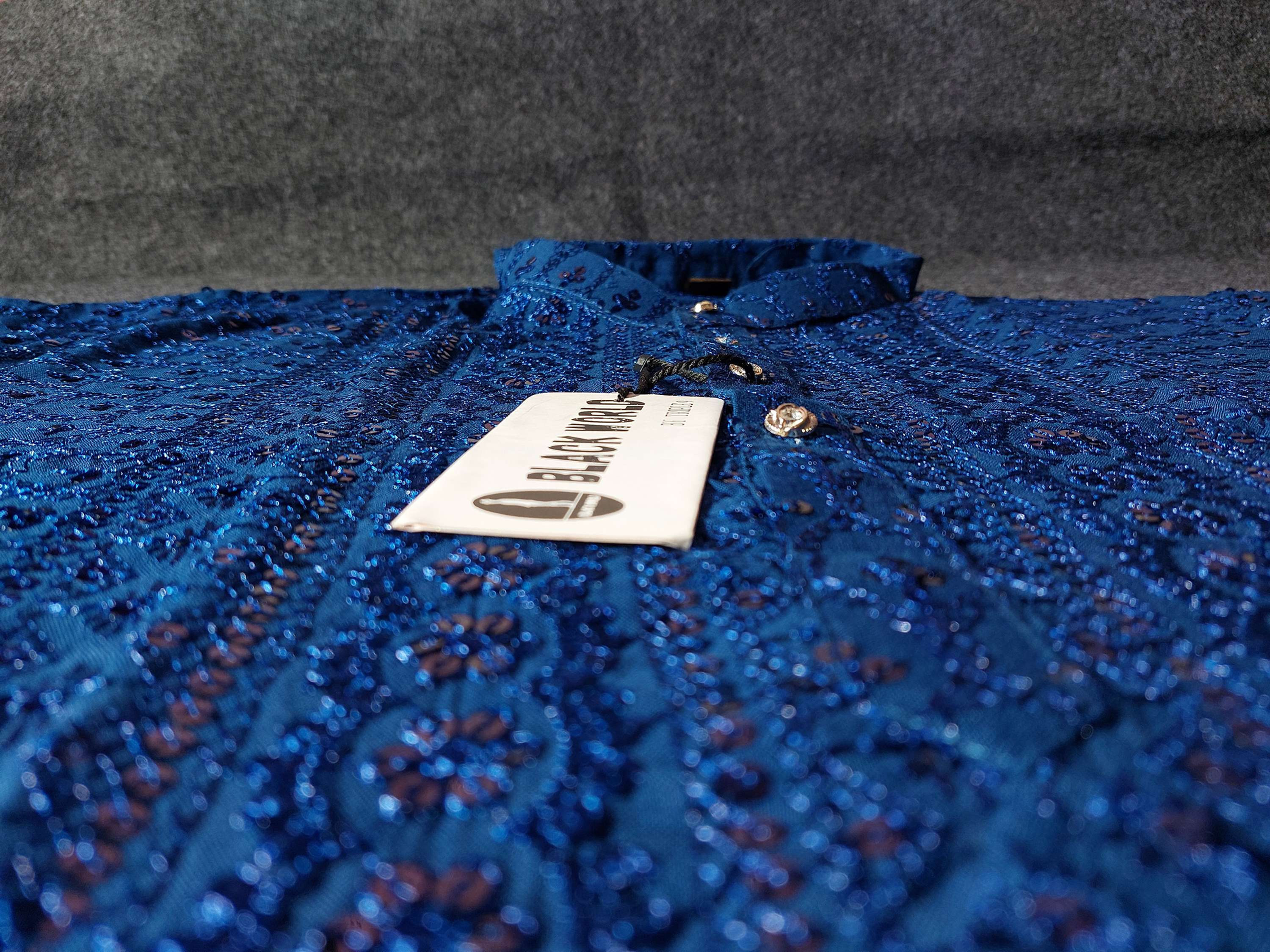 Bottle blue Lucknowi Chikankari kurta
