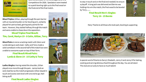 Finals Day 2026 at SE Bowls Club