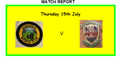 SE Bowls Match Report 16-07-26