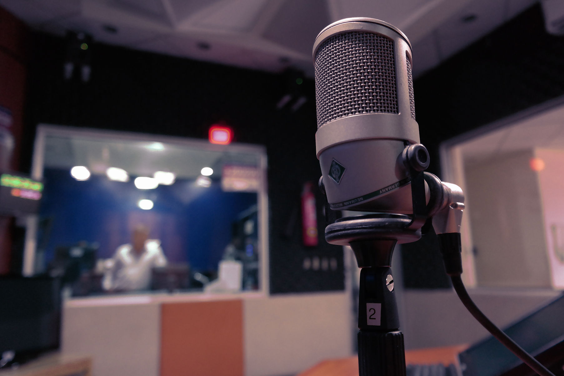 estudio de micrófono