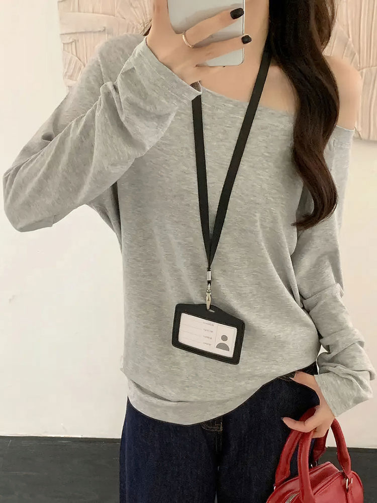 Thumbnail: Sorellane Women's Oversized Off-Shoulder Long Sleeve Top