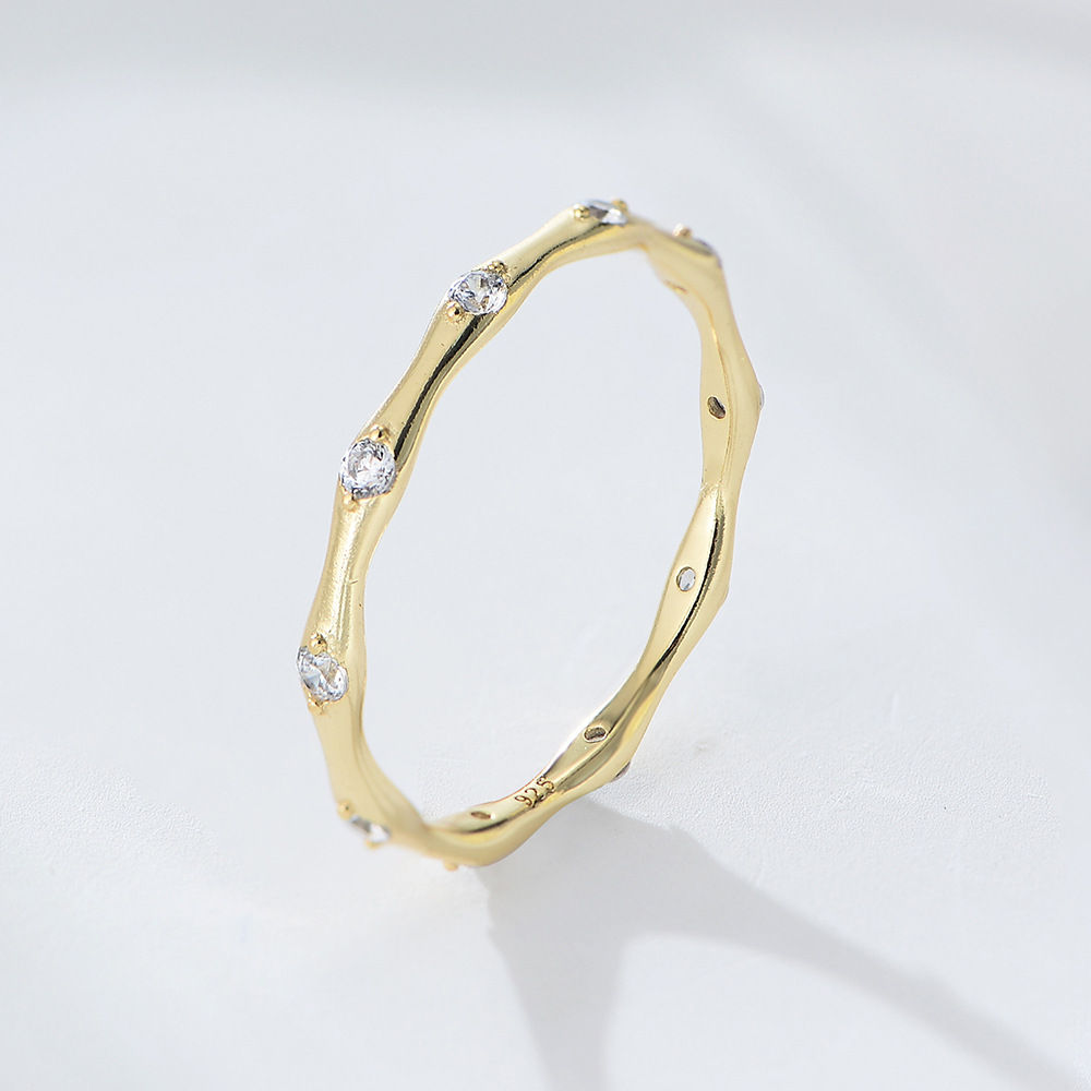 S925 Bamboo Zircons Rings