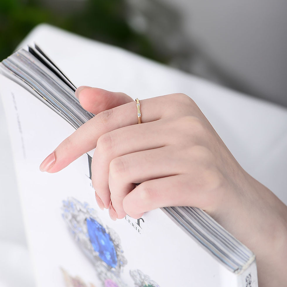 Thumbnail: S925 Bamboo Zircons Rings