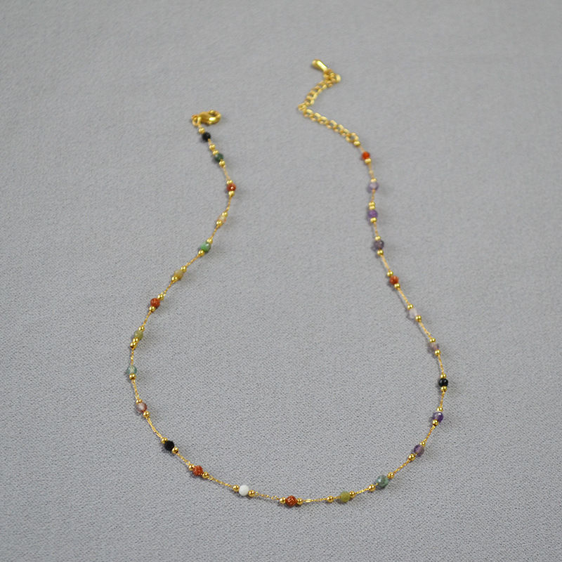 Thumbnail: Colour Stones Balls Necklace