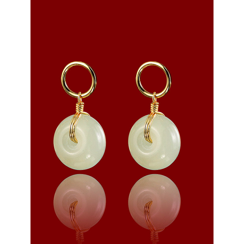 Thumbnail: Lucky Green Jade Earrings