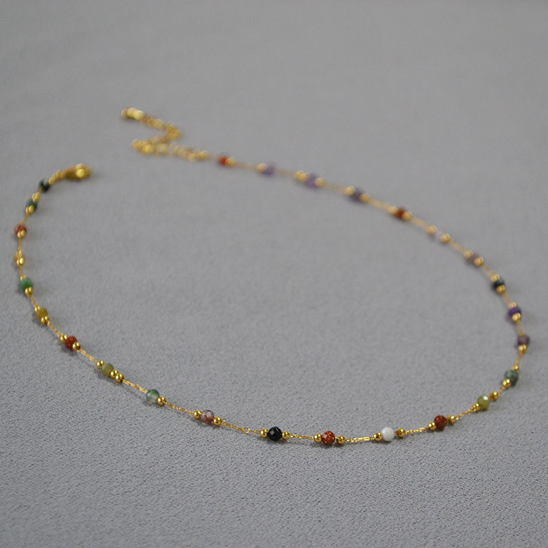 Thumbnail: Colour Stones Balls Necklace