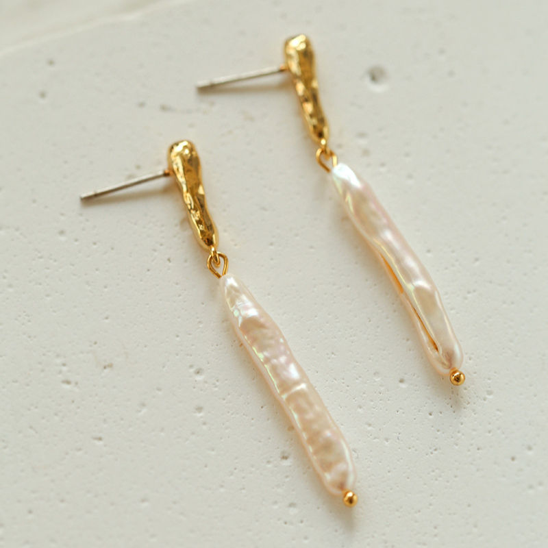 Thumbnail: Baroque Pearls Stick Earrings