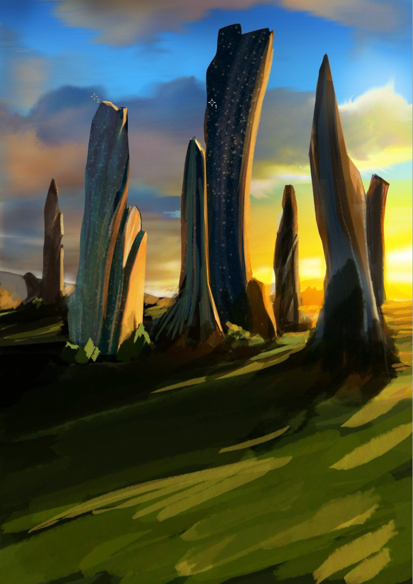 Dolmen at sunset