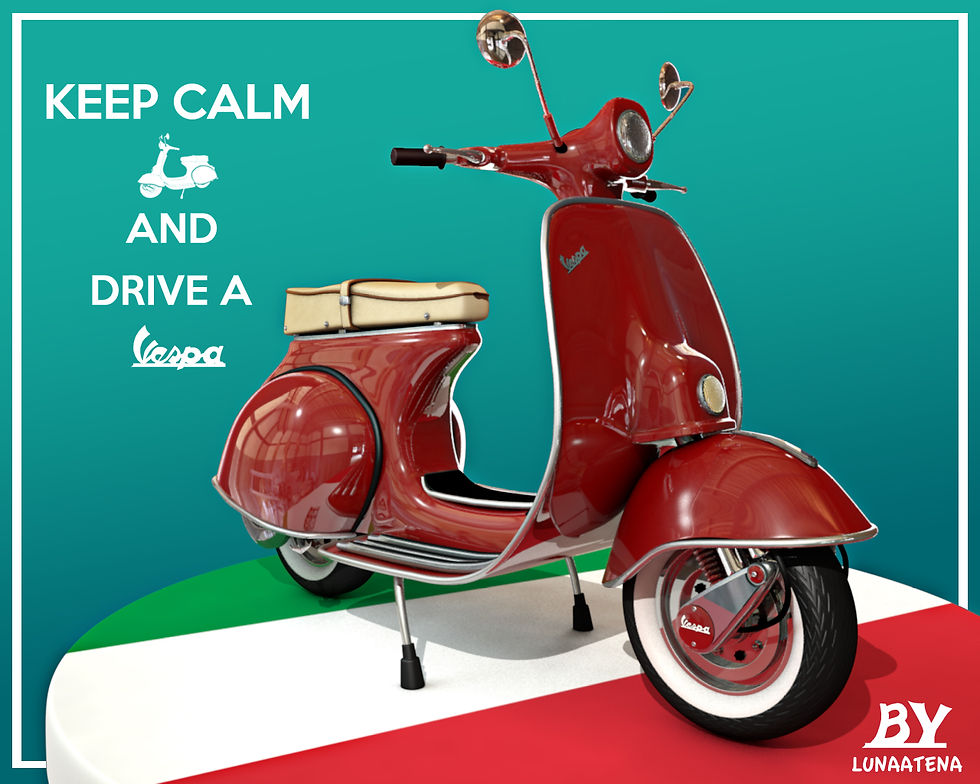 KEEP CALM and drive a Vespa