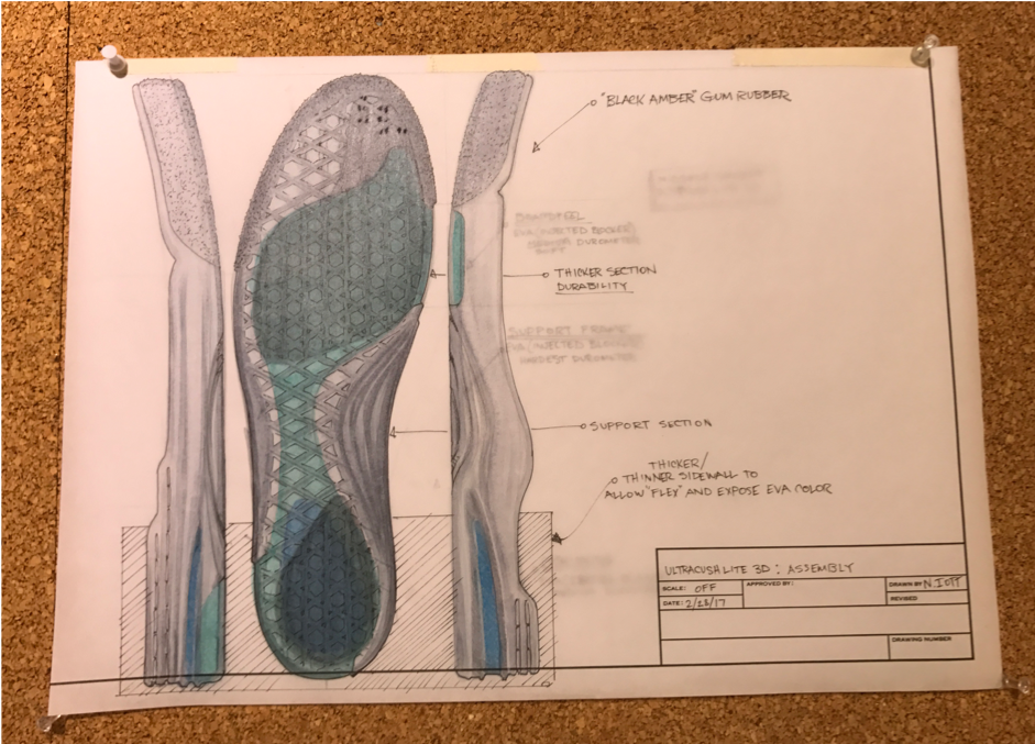 First Concept Sketch Vans ultimate waffle sketch top layer