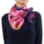 Lenço Feminino Elegante Borboletas Rosa 90x90cm Scarf Brasil