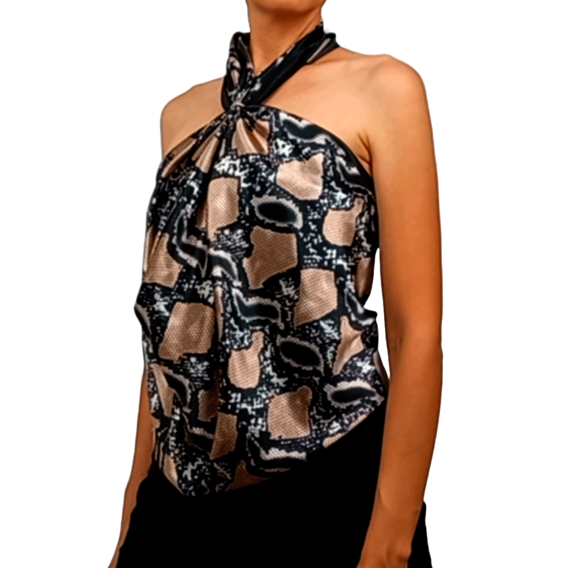 Lenço Feminino Cobra Animal Print 90x90cm