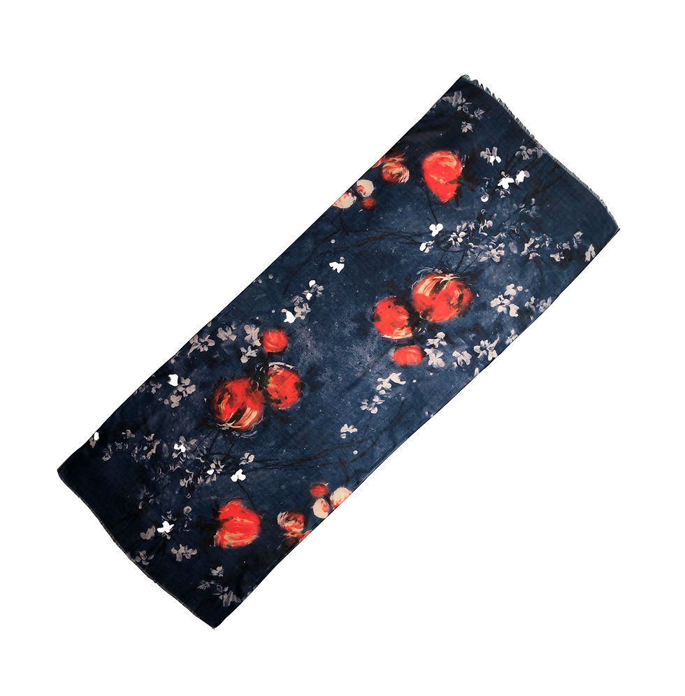 Lenço Botão de Rosa 65 x 180 cm