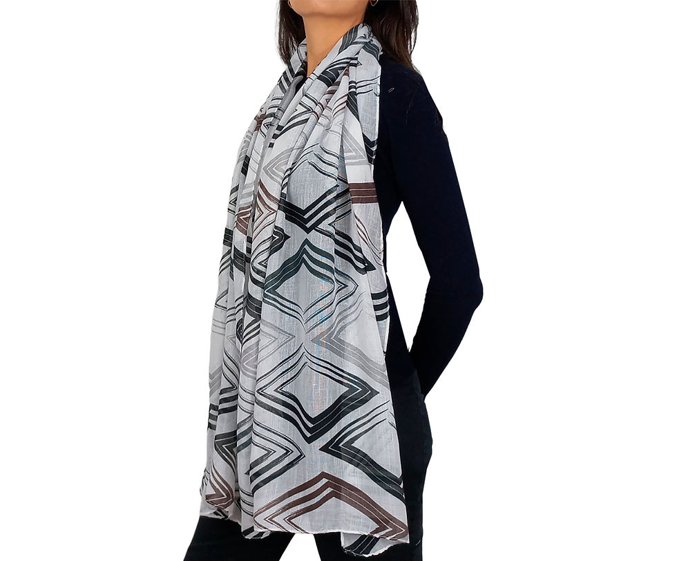 Echarpe Losango Marrom 80 x 180 cm Scarf Brasil