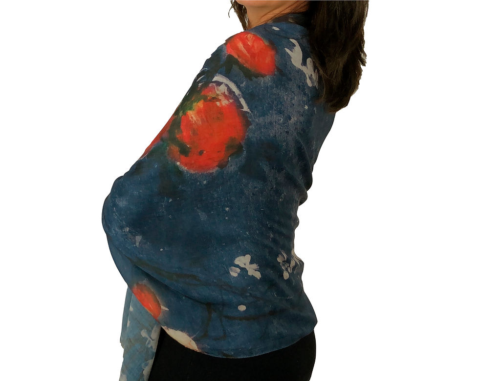 Lenço Botão de Rosa 65 x 180 cm