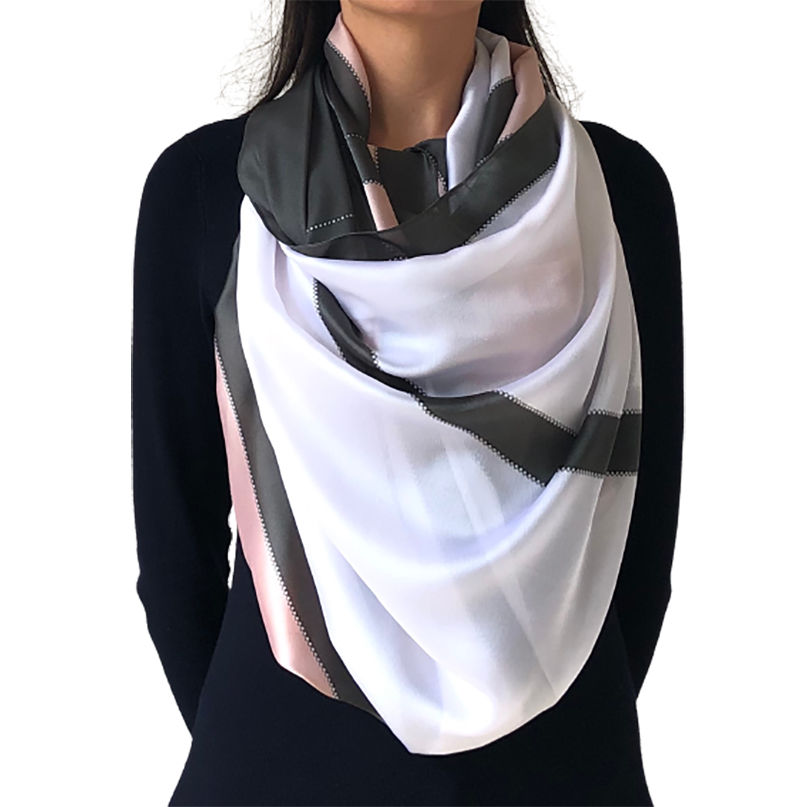Miniatura: Echarpe Imperial Geométrico Rosa 90 x 180 cm Scarf Brasil