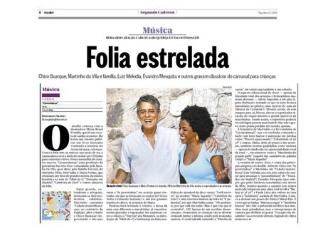Carnavalança é destaque na editoria de Música do jornal O Globo Digital