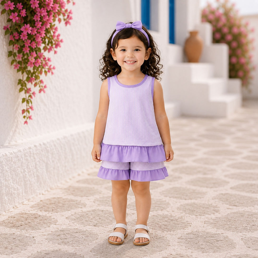 Thumbnail: Lilac Two-Piece Girls Set