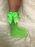 Green knee high bow socks for St Patrick's Day Irish