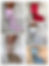 5 colours of ribbed knee high socks with satin bows