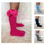 Thumbnail: Baby and girls knee high Spanish socks with velvet bows