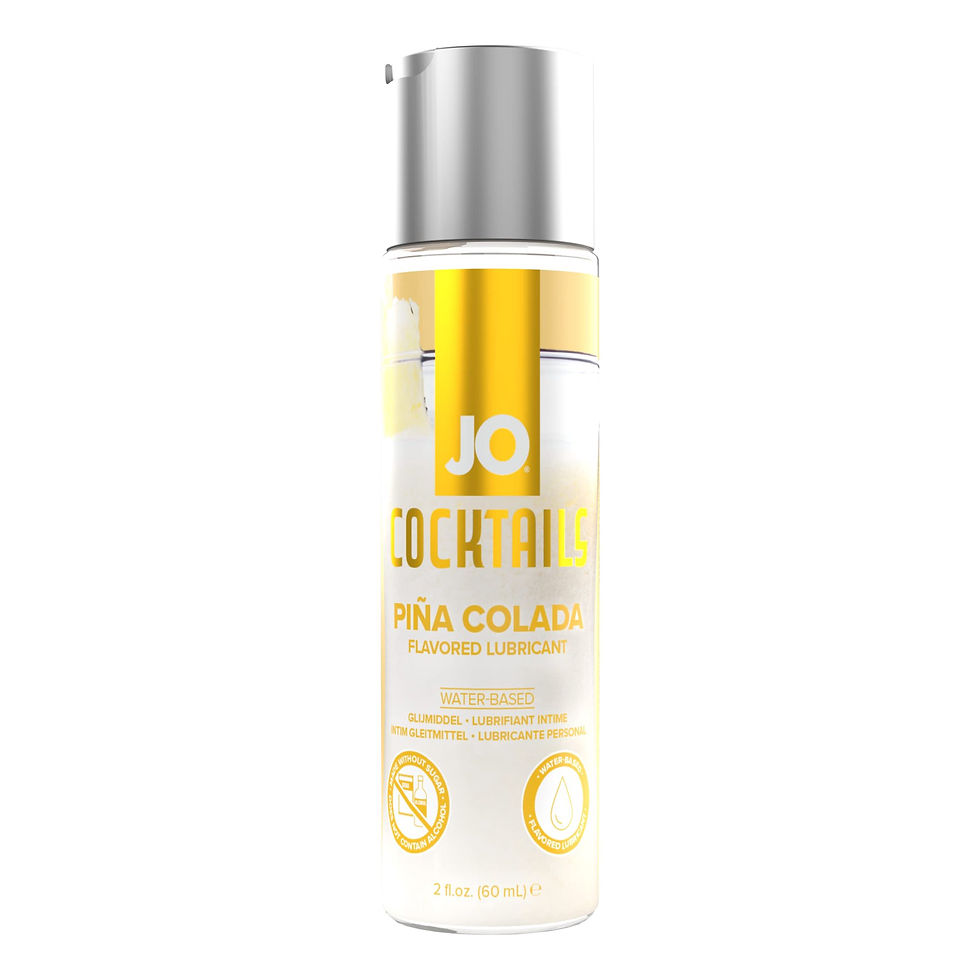 JO Cocktails Pina Colada flavoured lubricant 60 mL bottle on a white background.