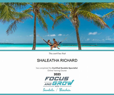 SANDALS CERTIFICATION