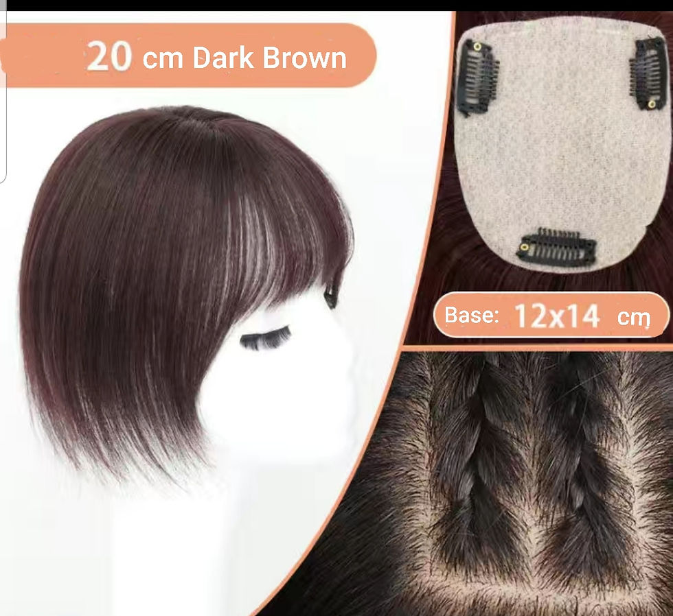 Thumbnail: BISCUITS 12x14 cm Base Human Hair topper for thinning hair or Alopecia help .Can