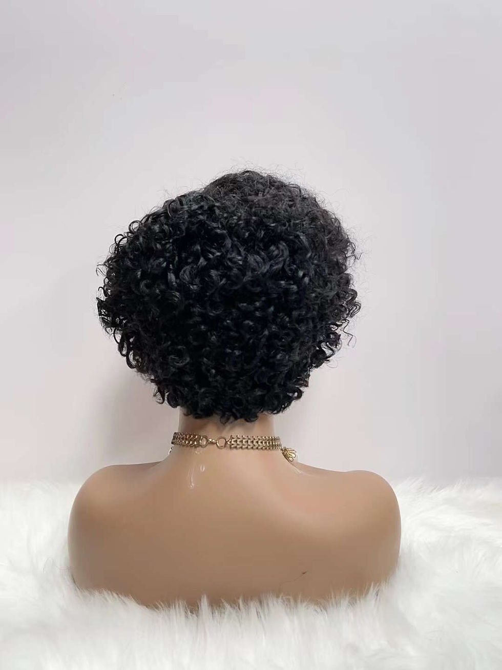 Thumbnail: BISCUITS Short Lace Front curly full wig Human Hair Wigs 200% Density Brazilian