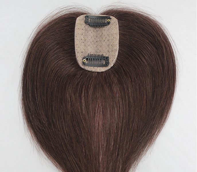 Thumbnail: BISCUITS 5x8 cm Base Human Hair topper for thinning hair or Alopecia help
