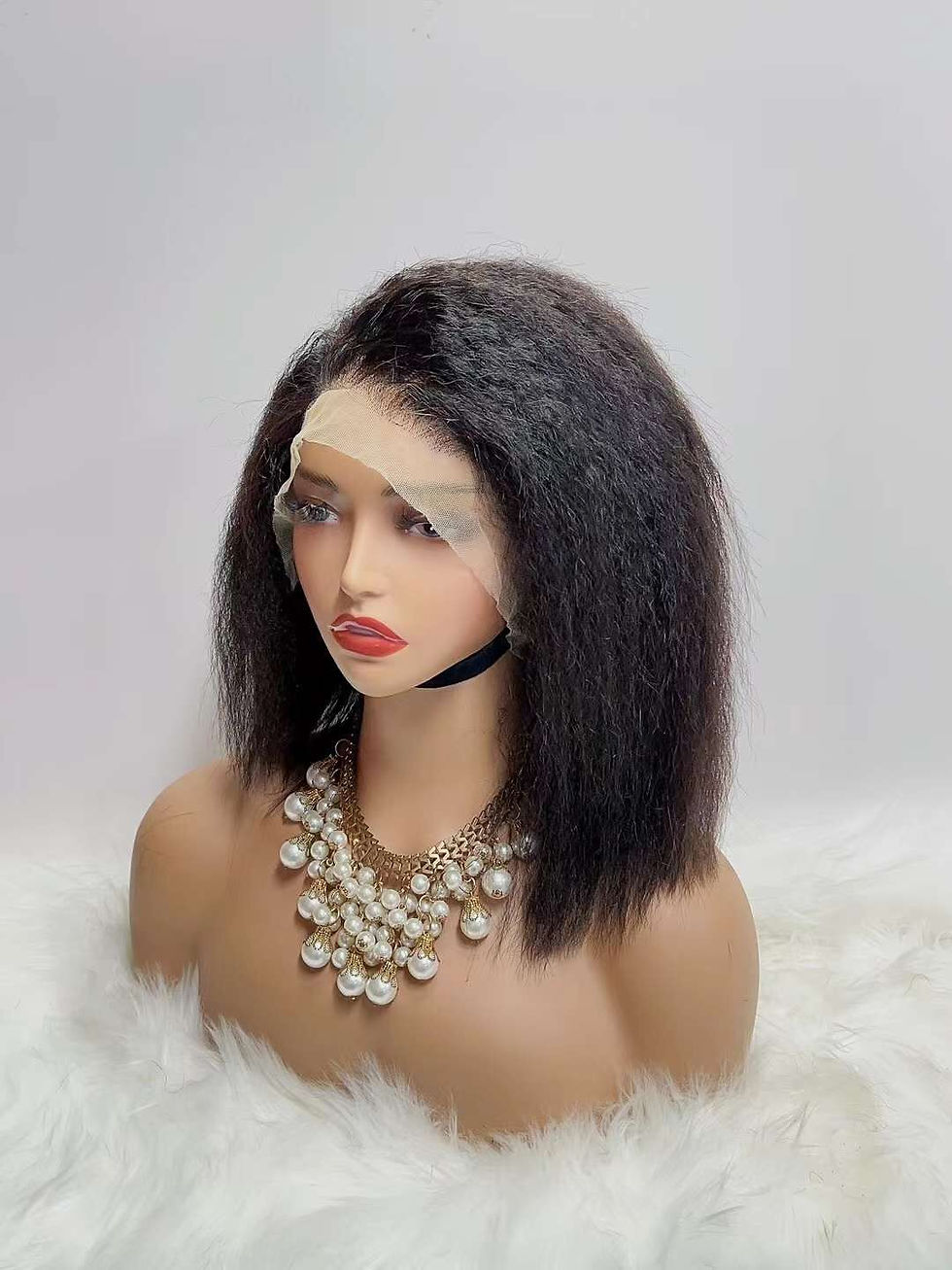 Thumbnail: Sexy Kinky Curly Black 13x4 Lace Frontal Human Hair Wigs 200% density Lace Wig