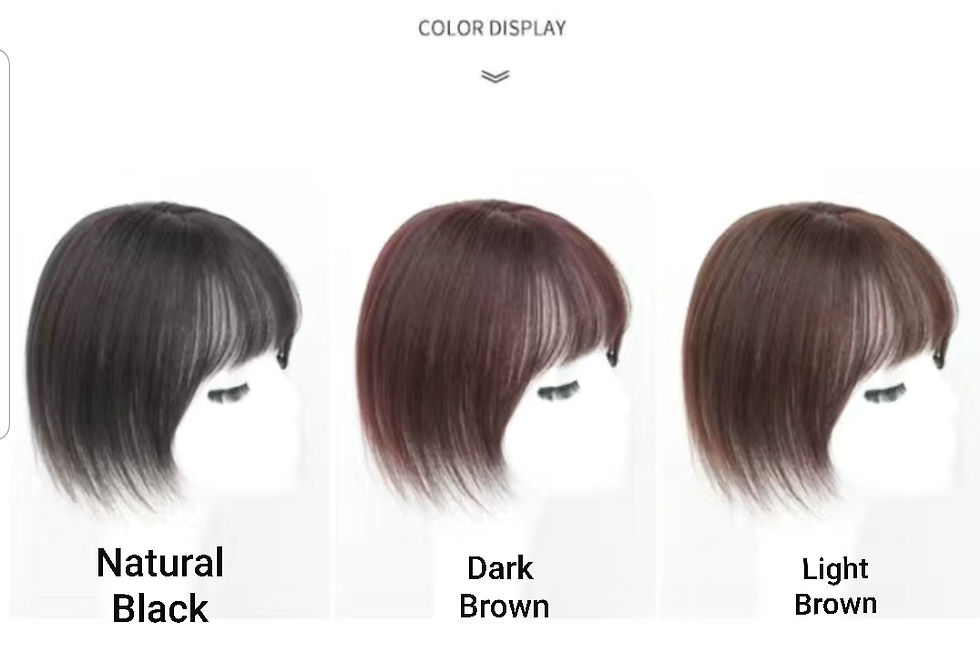 Thumbnail: BISCUITS 5x8 cm Base Human Hair topper for thinning hair or Alopecia help