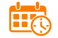 Orange Calendar Clock Icon.png