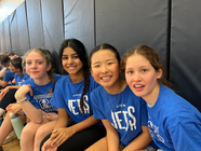 children at a volleyball tournament