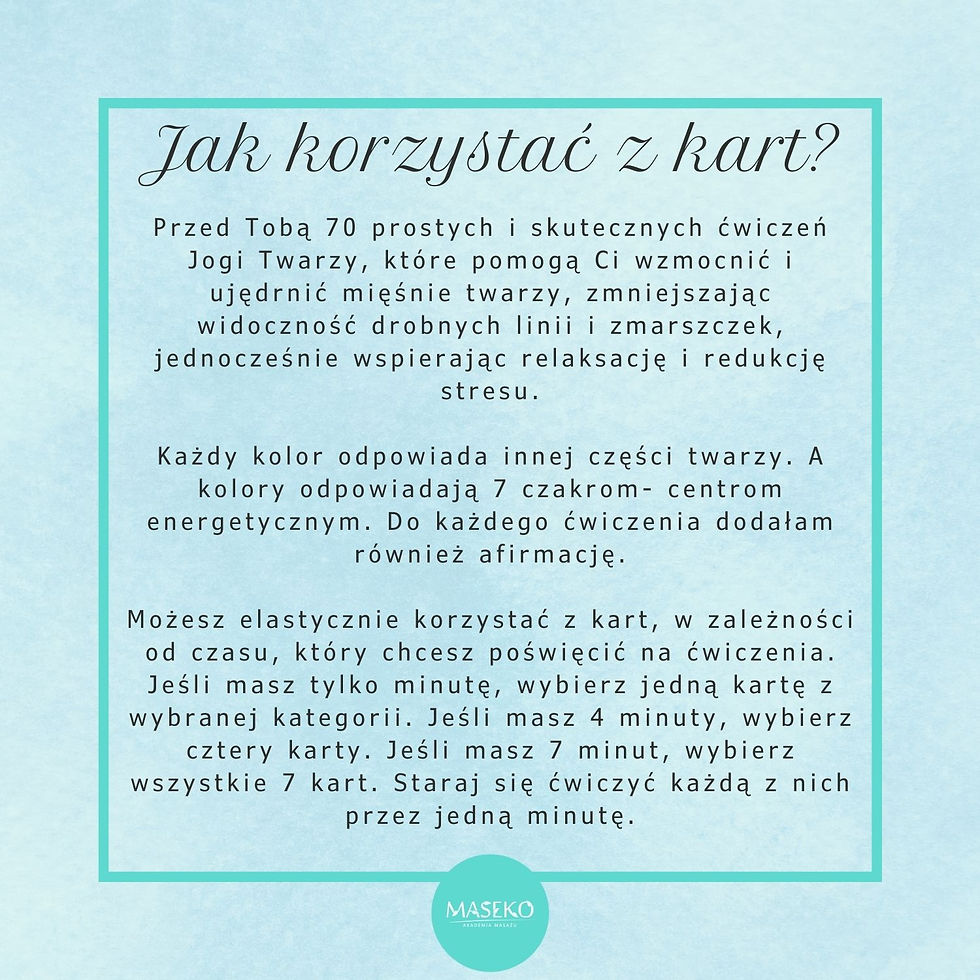 Miniatura: Joga Twarzy Karty Pracy