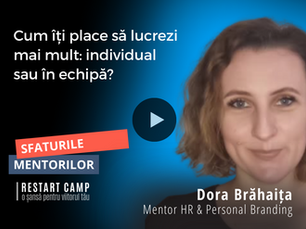 Cum îți place să lucrezi mai mult: individual sau în echipă?