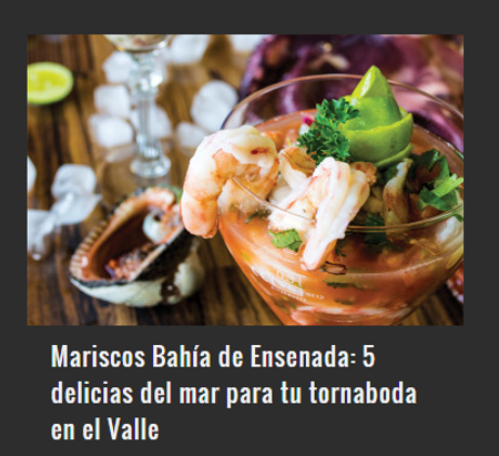TU TORNABODA CON MARISCOS BAHÍA DE ENSENADA