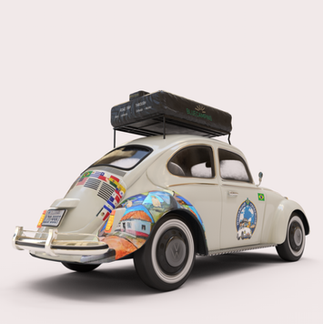 3D Render of vintage Volkswagen honouring the amazing journey made by Shurastey. Viajando de Fusca rumo ao Alaska!
Desde 2017 + de 85mil kms por 17 países