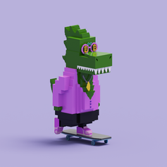 Voxel model created for NFT client.