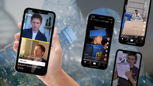 Screenshot von Social Media Videos aus der Social Media Kampagne für PET-Recycling