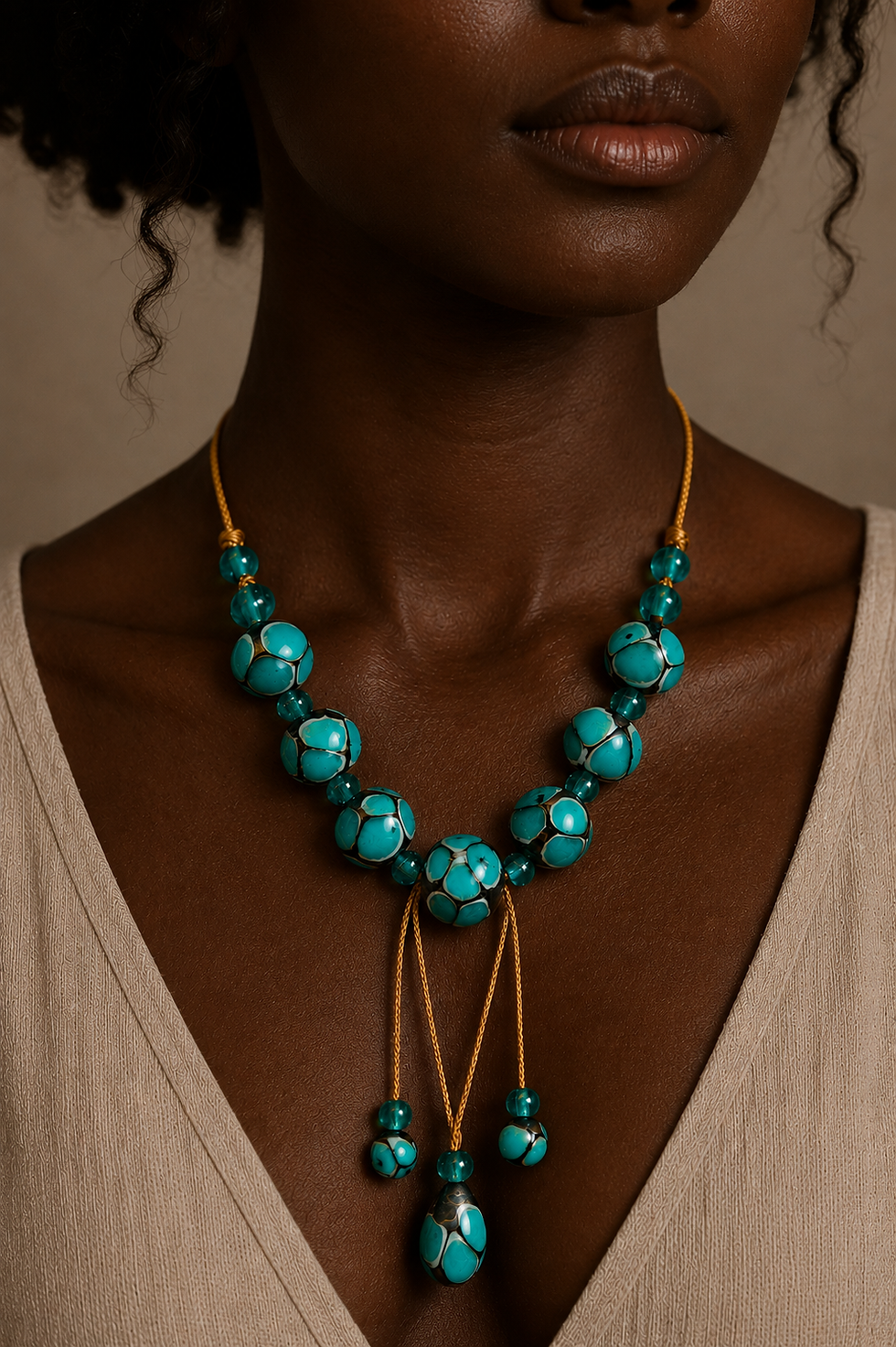 Miniature : COLLIER MI-LONG PERLES RONDES