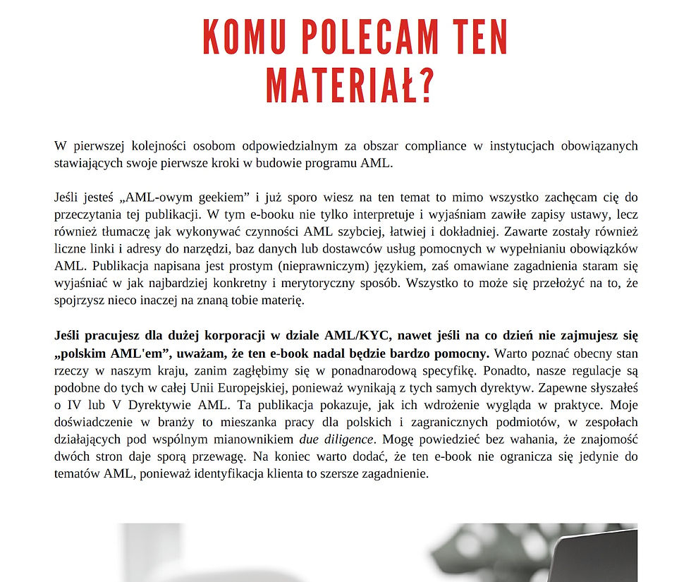 Miniatura: E-book: Środki Bezpieczeństwa Finansowego - Identyfikacja Klienta (Demo)